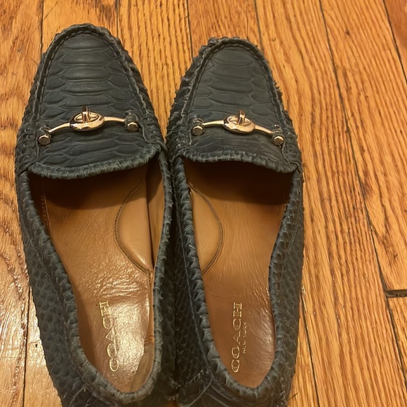 Coach alligator deep blue loafers - Picture 5 of 6